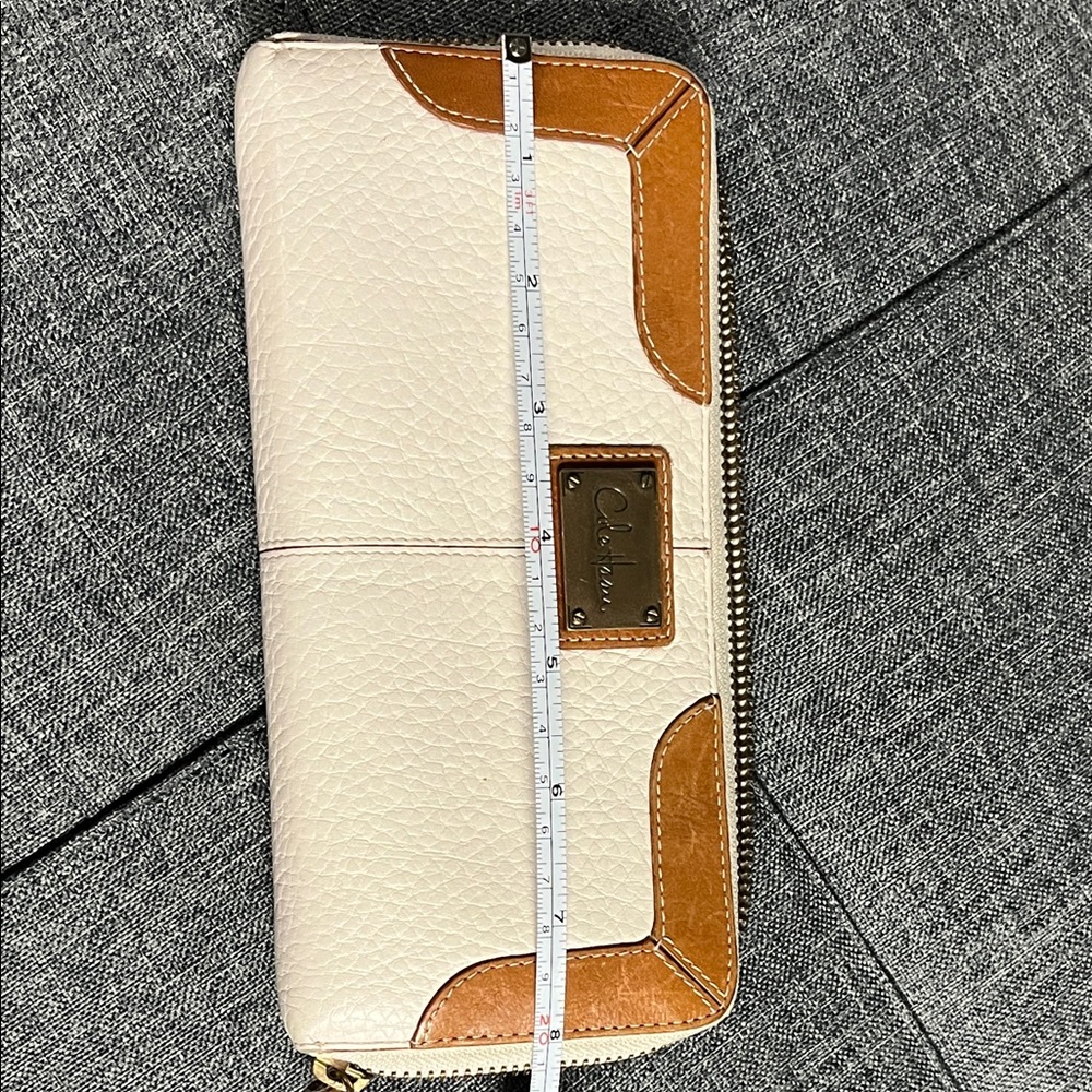 Cole Haan White and Brown Wallet - Picture 6 of 7